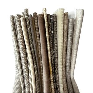 20 Designer Upholstery Fabric Remnants Neutral | Quilting Squares Craft Textile